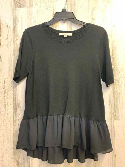 LOFT Tops Size M Black PEPLUM TOP