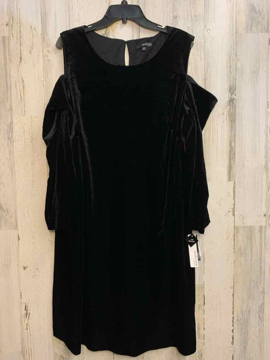 NWT STUDIO ONE PLUS SIZES Size 22 BLK LONG SLEEVES Dress/PEEKABOO SHOULDERS