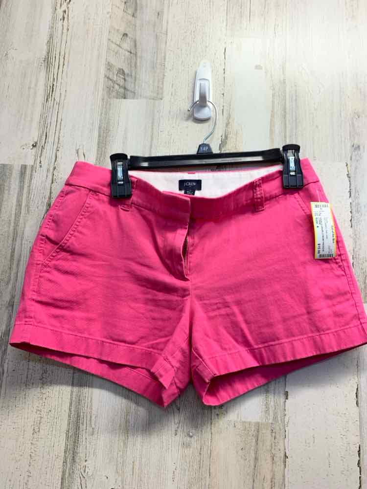 PRE-OWNED Size 4 J CREW Pink Solid Shorts/HOOK CLOSURE 2 FRONT POCKETS