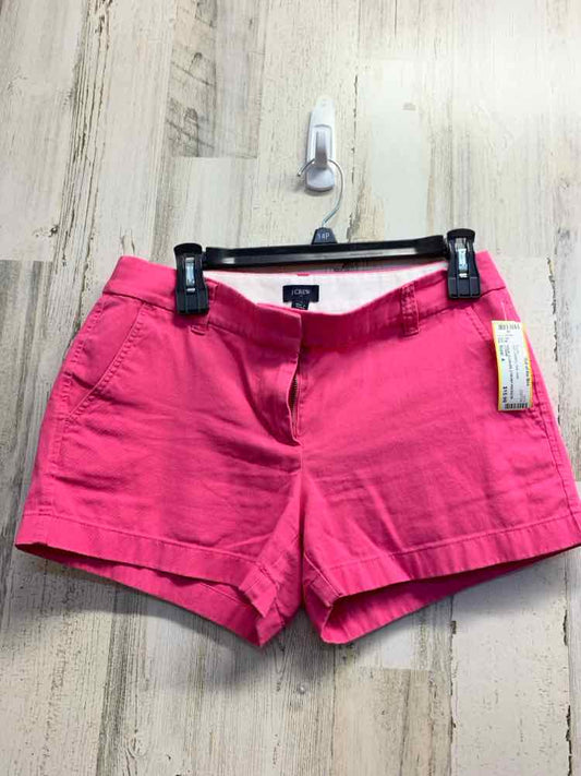 PRE-OWNED Size 4 J CREW Pink Solid Shorts/HOOK CLOSURE 2 FRONT POCKETS