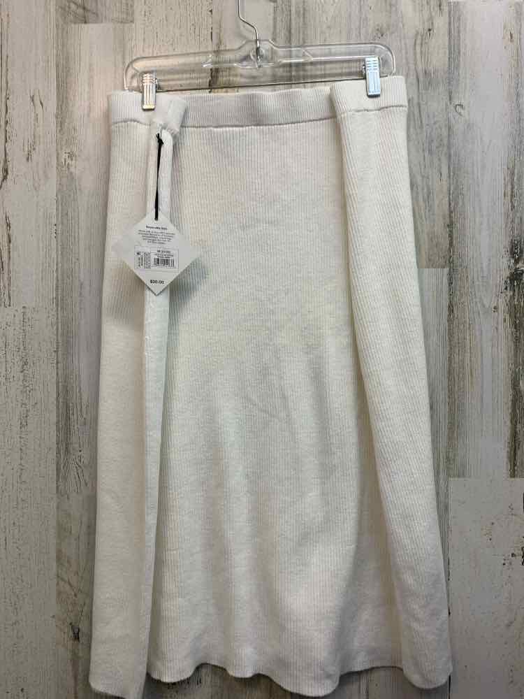 NWT AVA & VIV PLUS SIZES Size 3X Cream RIBBED TUBE Skirt/CREAM RIBBED STRETCHY W