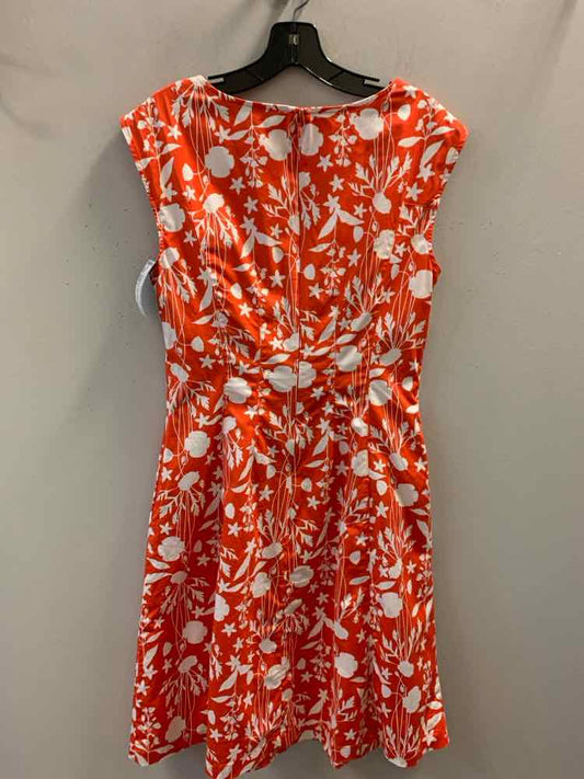 BODEN Dresses and Skirts Size 8 org/wht Floral CAP SLEEVE Dress