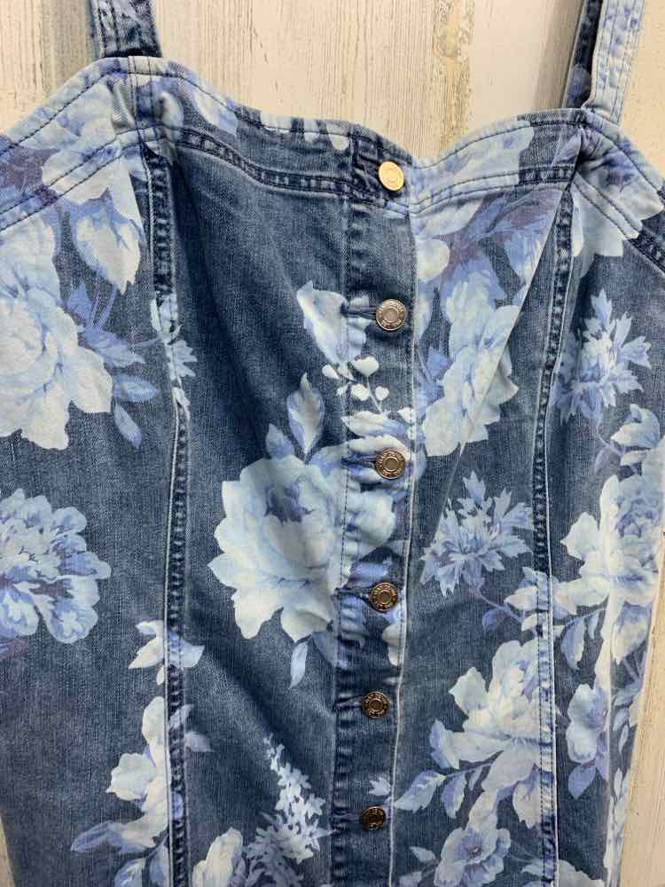 NWT GAP Dresses and Skirts Size XL SHADES OF BLUE Floral WIDE STRAP BUTTON UP