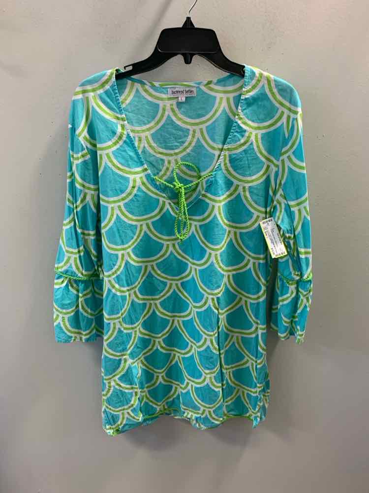 BUCKHEAD BETTIES Dresses and Skirts Size L GRN/AQUA Dress