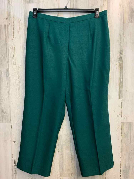 Size 18W ALFRED DUNNER PLUS SIZES KELLY GREEN STRAIGHT Pants