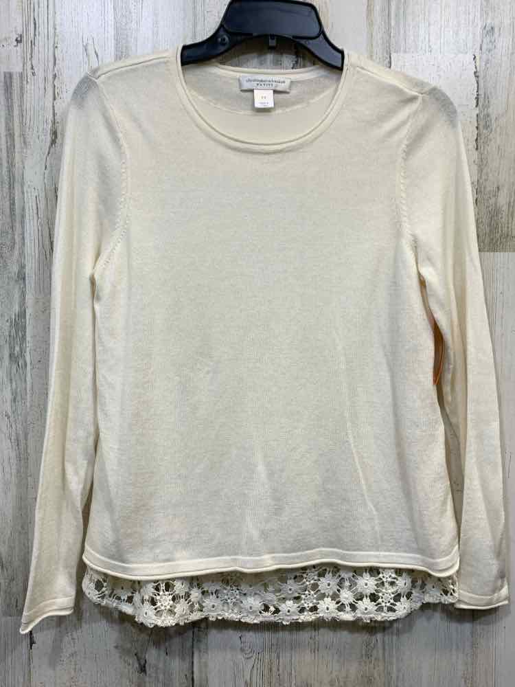 CHRISTOPHER & BANKS Tops Size PS OFF WHITE LONGSLEEVE TOP