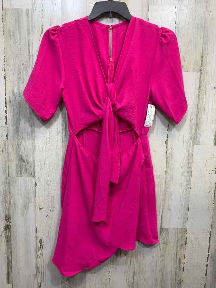PRE-OWNED Dresses and Skirts Size M HOT PINK Solid MIDI Dress