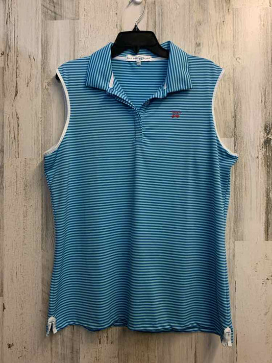 BALD HEAD BLUES Tops Size XXL BRIGHT BLUE/LT BLUE Stripe SLEEVELESS TOP