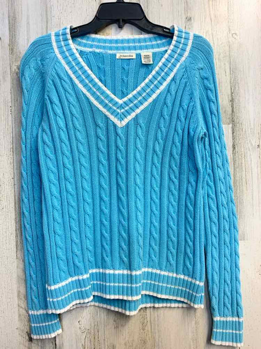 PRE-OWNED ST JOHNS BAY Tops Size M LIGHT BLUE LONG SLEEVES TOP