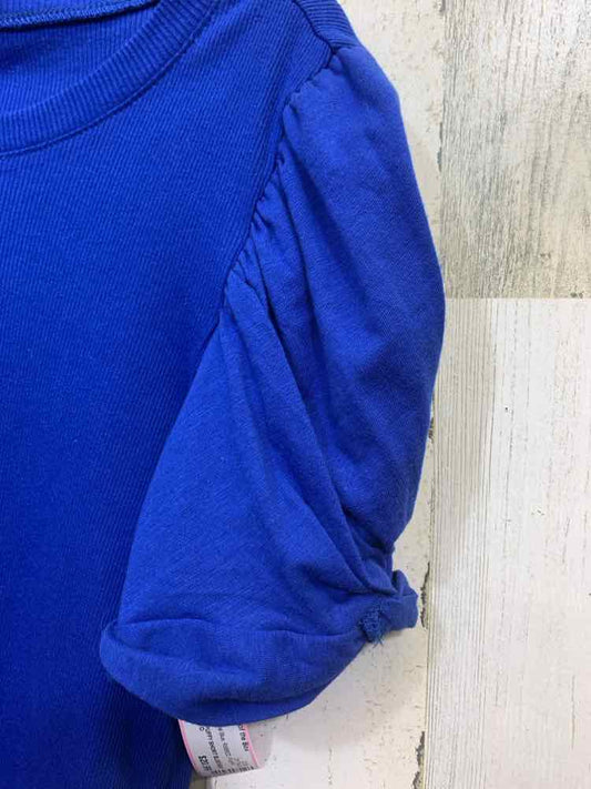 NWT VINCE CAMUTO Tops Size M Royal Blue RIBBED PUFF SLEEVES Shirt/ROYAL BLUE PUF