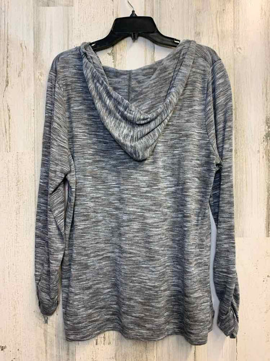 VINTAGE AMERICA Tops Size L Gray SPACE DYE HOOD HOODIE