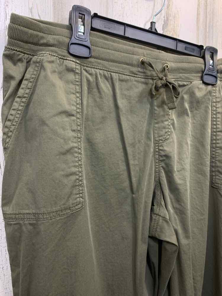 PRE-OWNED Size XL SONOMA BOTTOMS Olive Solid JOGGER Pants/OLIVE JOGGERS