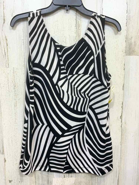 PRE-OWNED TRAVELERS BY CHICO'S/ASYMMETRIC PATCH ZEBRA PRINT SLEEVELESS TANK