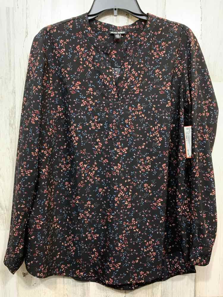 PRE-OWNED HILARY RADLEY/3/4 SLEEVE RELAXED FIT SPLIT V-NECK
