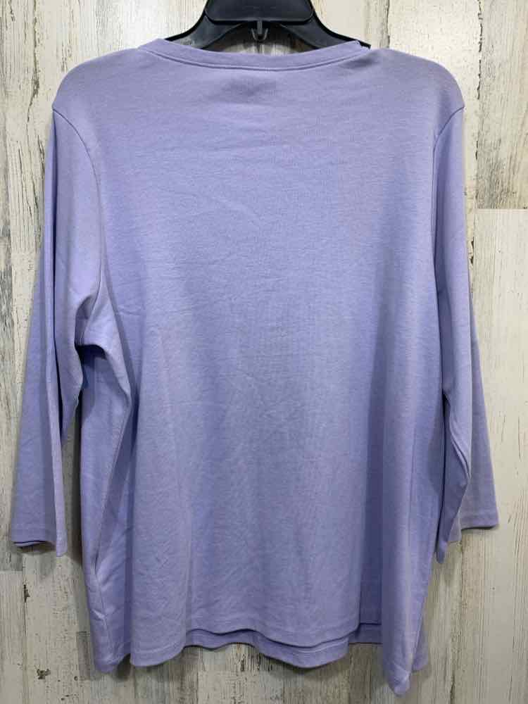 NWT STYLE & CO Size 1X Tops LILAC LONG SLEEVE Shirt