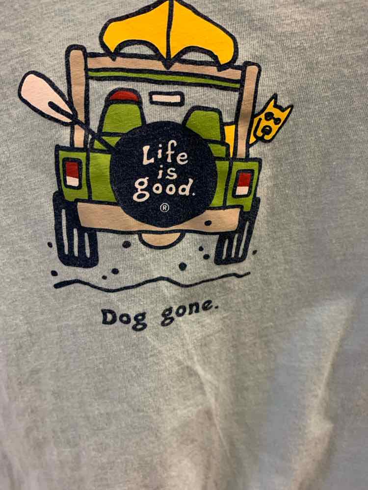 LIFE IS GOOD Tops Size L Blue SHORT SLEEVES TOP