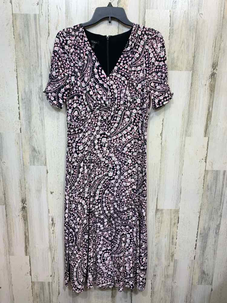 TALBOTS Dresses and Skirts Size 4 BLK/PNK/WHT Floral SHORT SLEEVES Dress