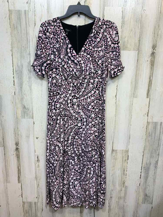 TALBOTS Dresses and Skirts Size 4 BLK/PNK/WHT Floral SHORT SLEEVES Dress