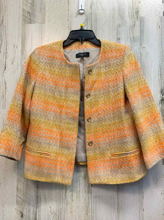 TALBOTS Tops Size 8P ORG/YEL/TAN OMBRE JACKET Jacket