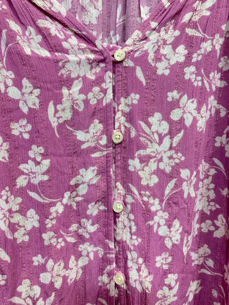 NWT STYLE & CO Tops Size 1X PNK/WHT Floral 3/4 SLEEVE Blouse