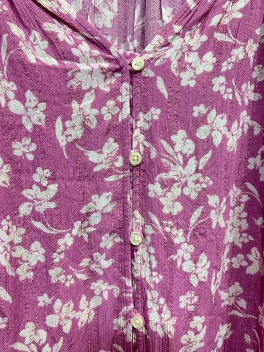 NWT STYLE & CO Tops Size 1X PNK/WHT Floral 3/4 SLEEVE Blouse