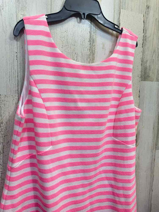 PRE-OWNED LILLY PULITZER Dresses and Skirts Size XL HOT PINK/WHT STRIPES Dress/B