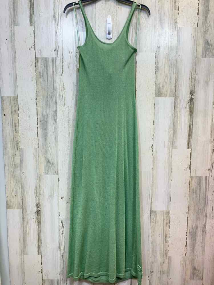 PRE-OWNED CAROLINE CONSTAS Dresses and Skirts Size S Green LEAVES MAXI Dress/MET