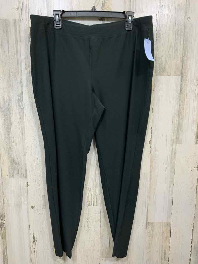 PRE-OWNED EILEEN FISHER Size XL BOTTOMS DARK GREEN Pants
