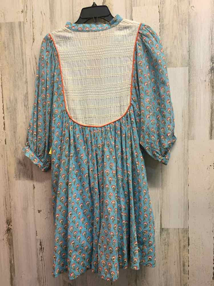NWT GIGIO Dresses and Skirts Size S BLUE/WHITE/OLIVE/CORAL DANDELION Dress
