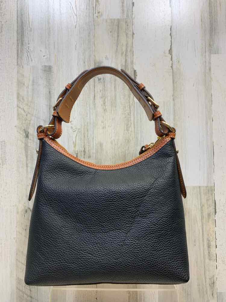 PRE-OWNED DOONEY &  BOURKE BLACK/BROWN 7.5" x 4.75" x 10" Handbag/PEBBLE GRAIN L