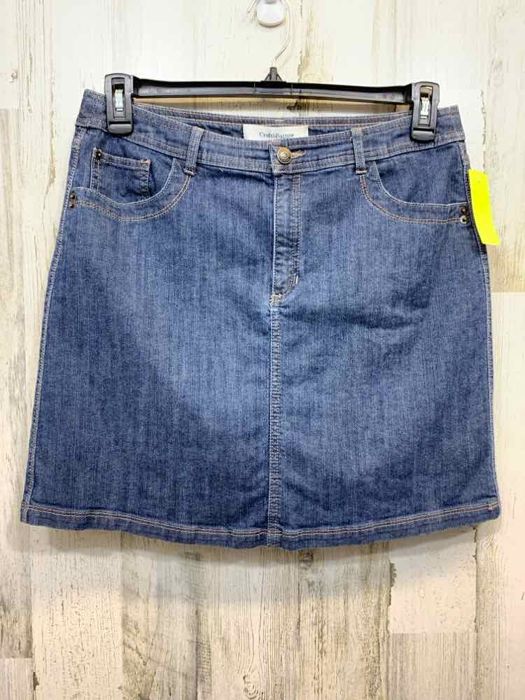 PRE-OWNED CROFT & BARROW 10 Dresses and Skirts DENIM BLUE Solid MINI Mini/DENIM
