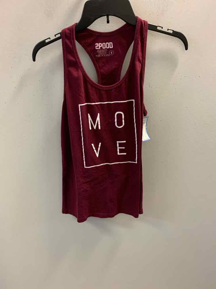 2POOD Activewear Size S MAROON TOP