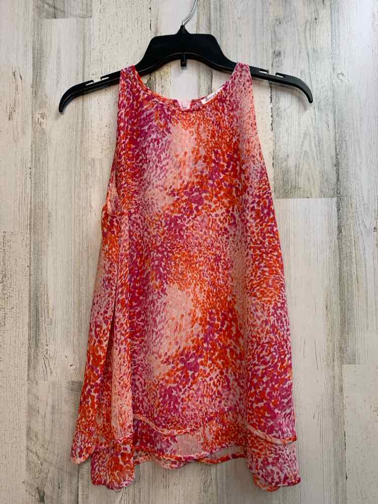 PRE-OWNED VIOLET & CLAIRE Tops Size S MGNT/ORNG DOTS SLEEVELESS TOP