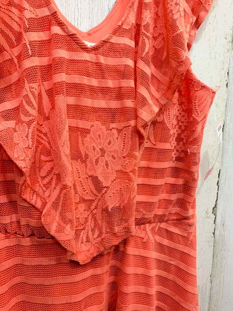 PRE-OWNED CHARLOTTE RUSSE Dresses and Skirts Size L Orange Lace Dress/ORANGE LAC