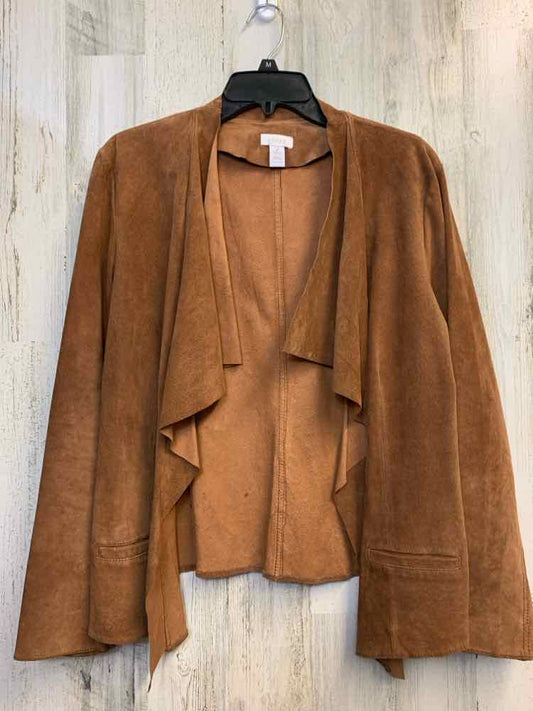CHICOS Tops Size 2 LIGHT BROWN Suede JACKET Jacket