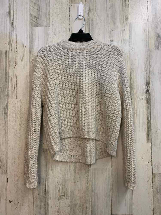 HAPPY NATURE Tops Size XS WHITE/GRAY SWEATER Sweater