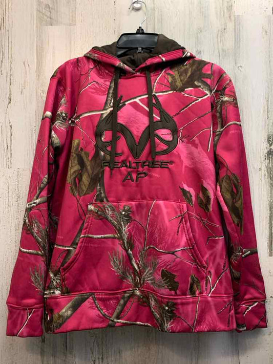 REALTREE Tops Size L HT PINK/BRN Camoflage HOOD HOODIE