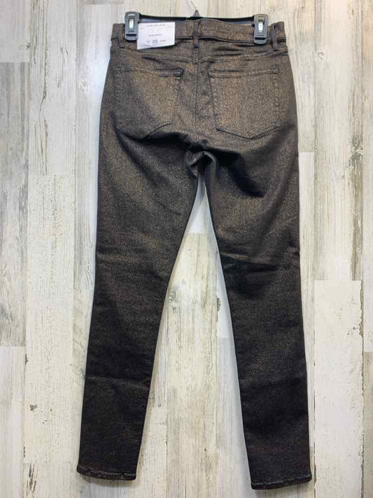 NWT  Size 6 LOFT BOTTOMS BLACK/GOLD SPARKLES JEANS Pants/BLACK & GOLD SPARK