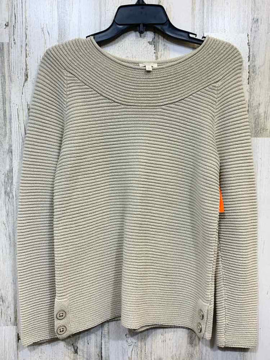 PRE-OWNED TALBOTS Tops Size P Beige LONG SLEEVE TOP/BEIGE SPARKLE LONG SLEEVE TO