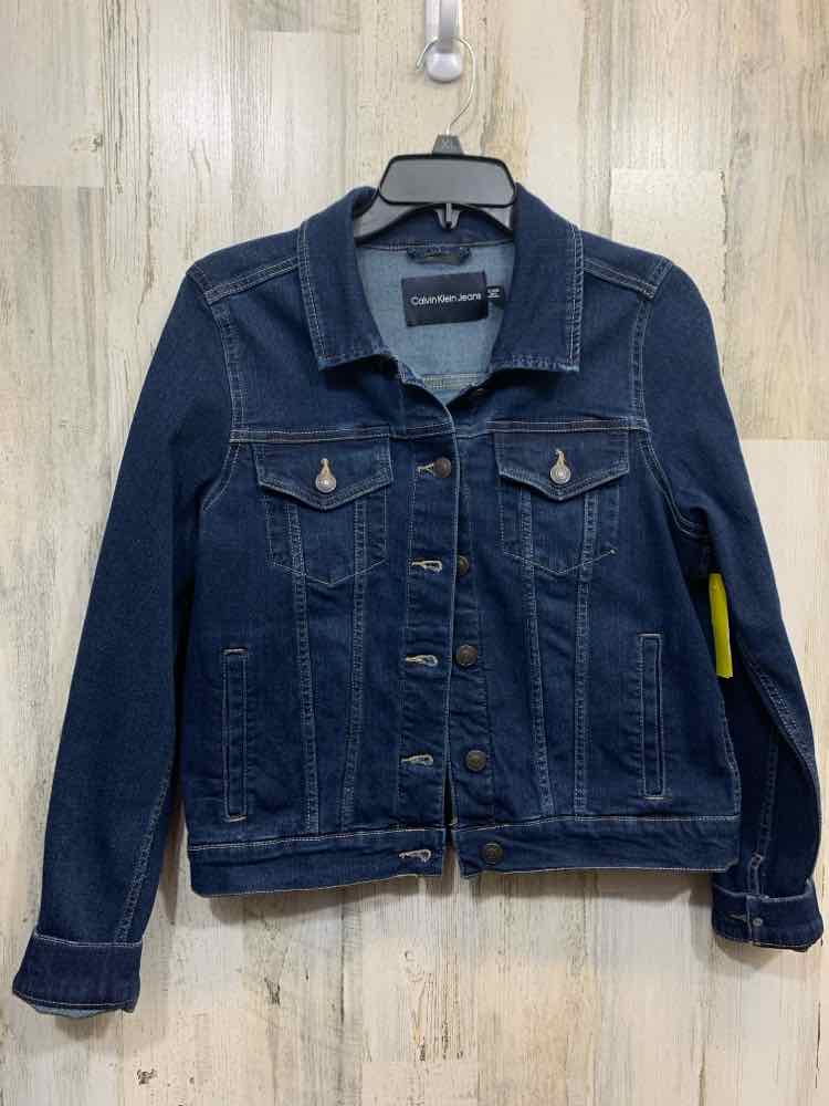 PRE-OWNED CALVIN KLIEN JACKETS / COATS Size XL Blue Denim LONG SLEEVES Jacket