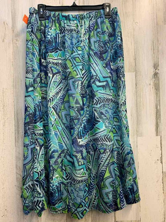 PRE-OWNED BON WORTH Dresses and Skirts Size XXL GRN/BLU ABSTRACT MAXI Skirt