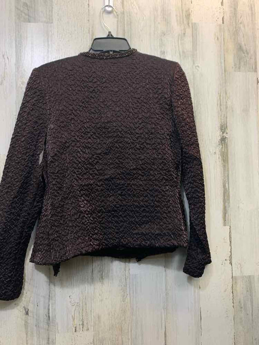 PRE-OWNED CASHET Tops Size 8 COPPER LONG SLEEVE DRESS TOP/2 PC TANK/BLAZER CRINK