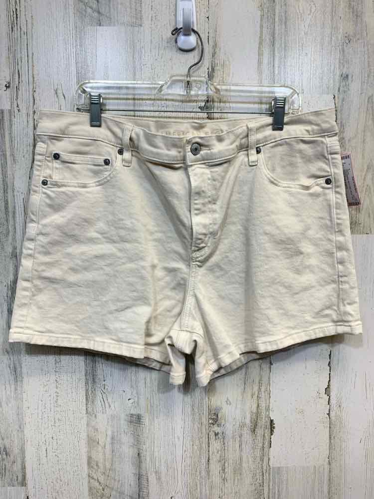 PRE-OWNED Size 16 AMERICAN EAGLE BOTTOMS BIEGE Solid SHORTS Shorts/BEIGE DENIM S