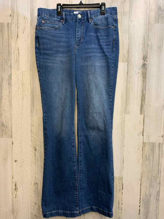 PRE-OWNED Size 10 NEW YORK BOTTOMS Blue BOOT CUT Pants/HIGH RISE