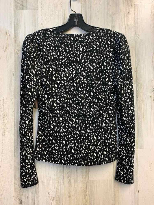 PRE-OWNED INC Tops Size PS BLACK/WHITE SPLASH TOP/BLACK & WHITE SPLASH/SPLATTER
