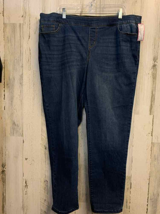 PRE-OWNED Size 18W CROFT & BARROW PLUS SIZES Blue Denim Jeans/COMFORT WAIST BAND