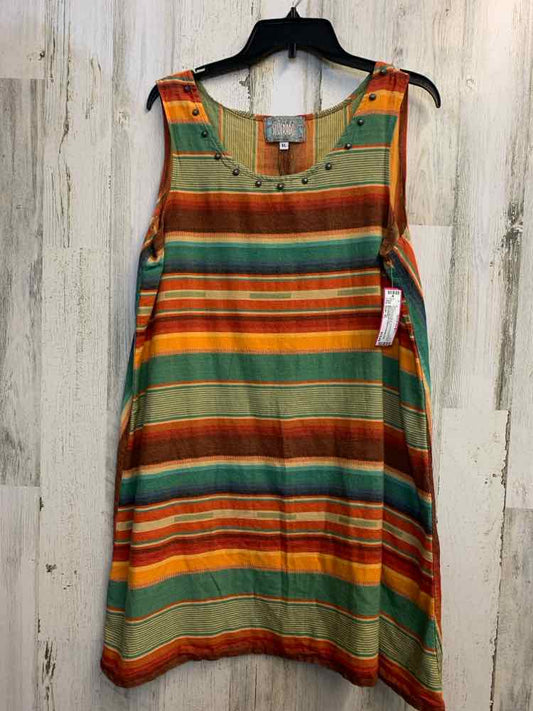 SILVERADO Dresses and Skirts Size XL YEL/RED/GRN/ORG Stripe SLEEVELESS Dress