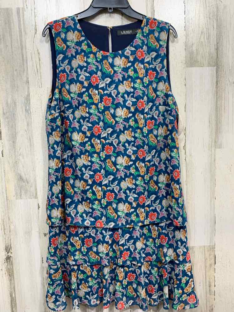 PRE-OWNED LAUREN RALPH LAUREN Dresses and Skirts Size 14 BLU/GRN/YLW/PRP Dress/S