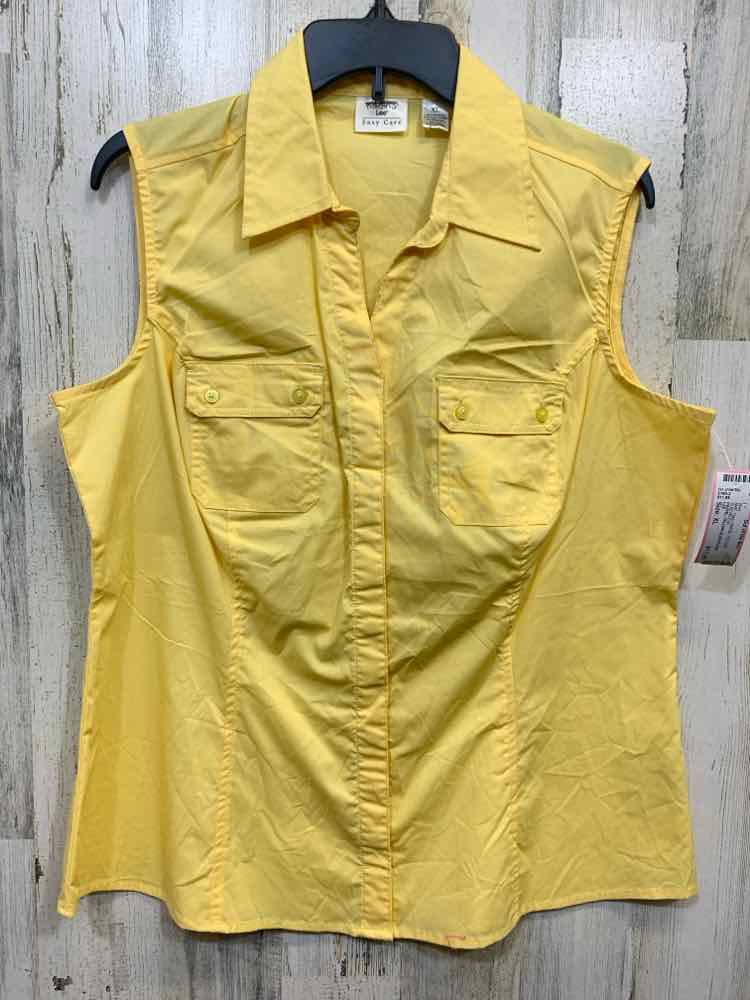 NWT LEE Tops Size XL PASTEL YELLOW SLEEVELESS Shirt/PASTEL YELLOW SLEEVELESS BUT