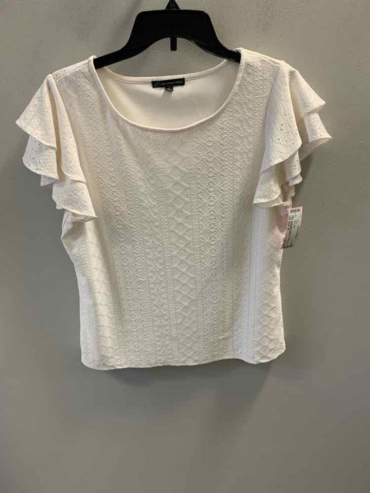 ADRIANNA PAPELL Tops Size M White TOP